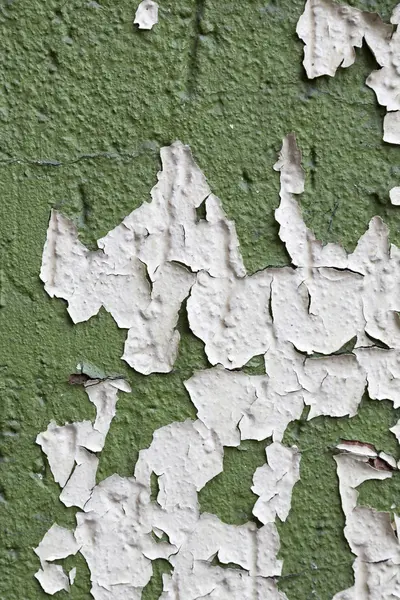 Old green peeling paint on a wall for backgrounds — Stock Photo, Image