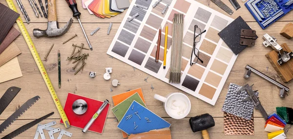 İnşaat natürmort birçok araç ve Gereçleri ile