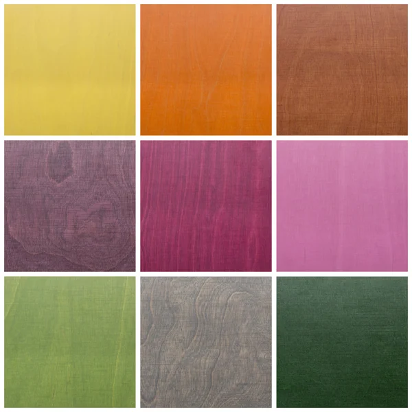 Коллекция текстур цветной древесины для фона — стоковое фото
