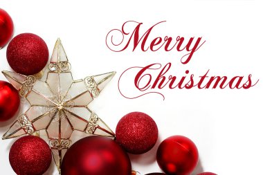 neşeli Noel süsler sınır işaretiyle