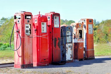 Vintage terk edilmiş Benzin deposunu istasyonlarında