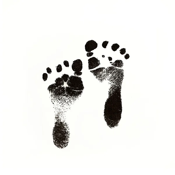 Black Ink Newborn Baby Footprints Stock Photo by ©Christin_Lola 75754261