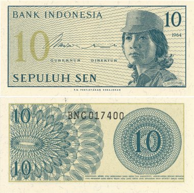 Banknot Endonezya 10 Sen 1964
