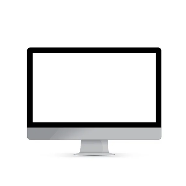 Vector illustration computer transparent screen. Pure PC screen — Stock Vector