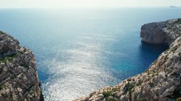 Mağara Hava Manzaralı Malta Adası — Stok video