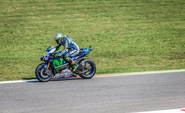 Valentino Rossi Yamaha Factory team wyścigi Motogp — Zdjęcie stockowe