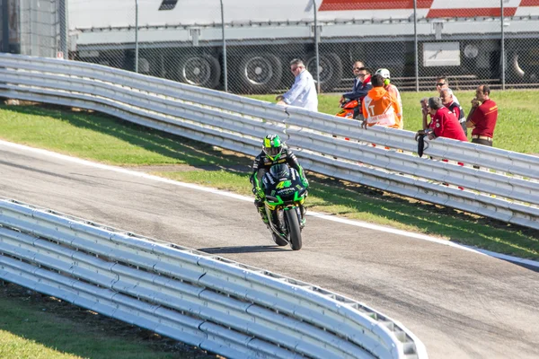 Pol espargaro auf yamaha monster tech 3 team racing — Stockfoto