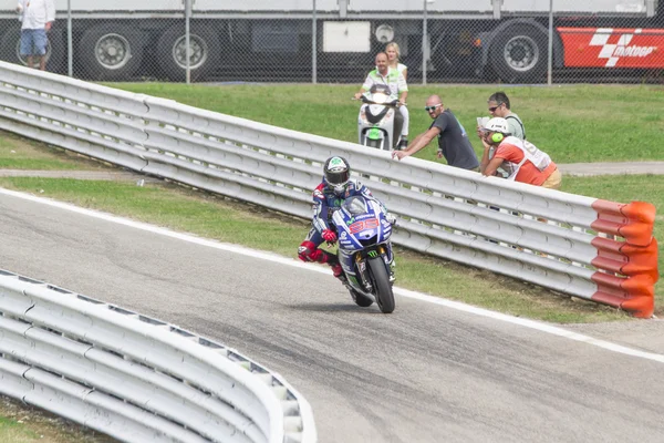 Jorge Lorenzo of Yamaha Factory team racing — Stock Photo, Image