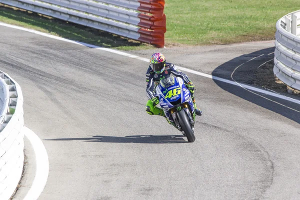 Valentino Rossi of Yamaha Factory team racing