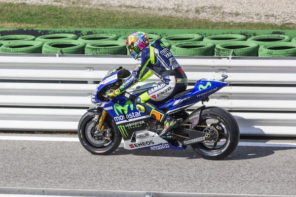 Valentino Rossi de Yamaha Factory team racing —  Fotos de Stock