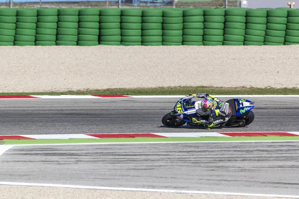 Valentino Rossi of Yamaha Factory team racing — Stock Photo, Image