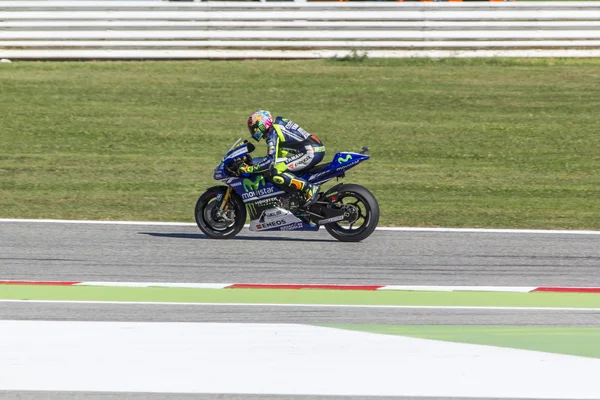 Valentino Rossi of Yamaha Factory team racing — Stock Photo, Image