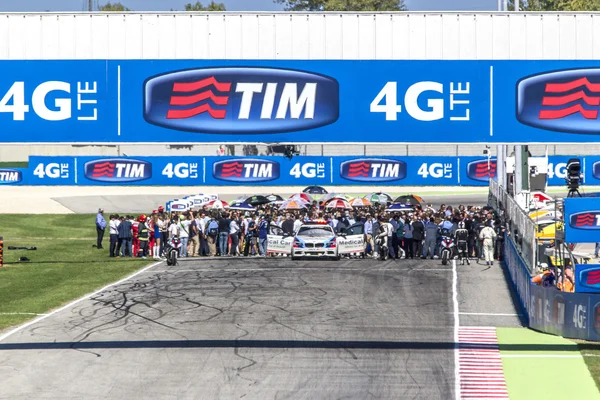 Starting grid of the MotoGP race in Misano — Stock Photo, Image