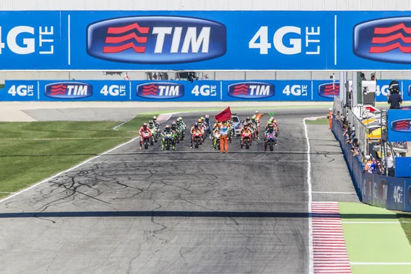 Starting grid of the MotoGP race in Misano — Stock Photo, Image