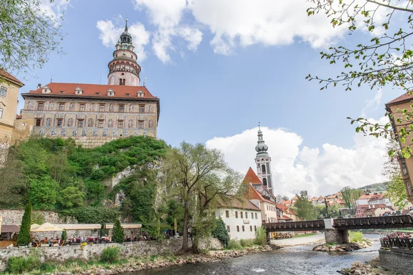 Widok Cesky Krumlov — Zdjęcie stockowe