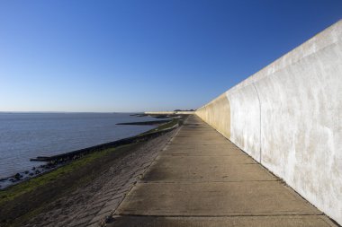 Deniz kenarındaki sete Canvey Adası, Essex, İngiltere