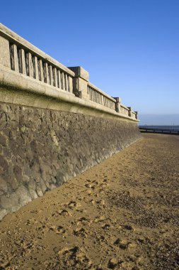 Promenade wall at Southend-on-Sea, Essex, England  clipart