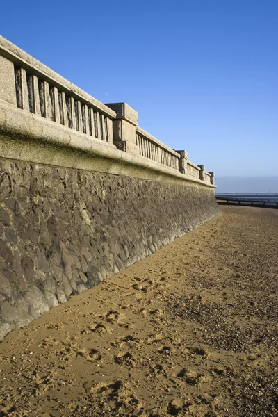 Promenade muur bij southend-on-sea, essex, Engeland — Stockfoto
