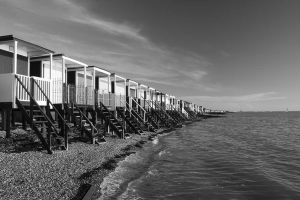 Thorpe κόλπο μπροστά στη θάλασσα, κοντά στο Southend-on-Sea, Essex, Αγγλία — Φωτογραφία Αρχείου