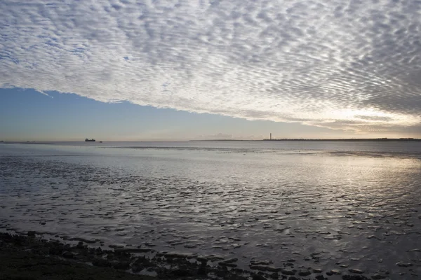 Vista da Thorney Bay, Canvey Island, Essex, Inghilterra — Foto Stock