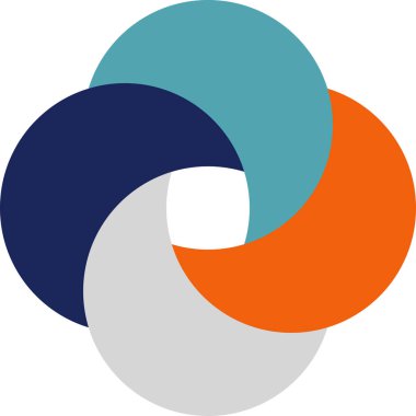 Şeffaf arkaplanda mavi, turuncu, gri ve lacivert hilal desenleri oluşturuldu.