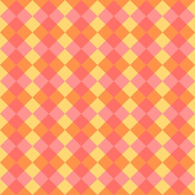 Mercan pembesi, mercan, turuncu ve sarı elmaslardan oluşan desen