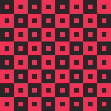 Küçük kırmızı ve siyah karelerden büyük siyah ve siyah kareler oluşturuldu.