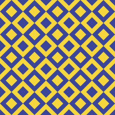 Parlak mavi ve sarı elmaslardan oluşan desen