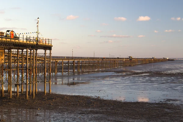 Southend Pier at Sunset, Essex, Inghilterra — Foto Stock