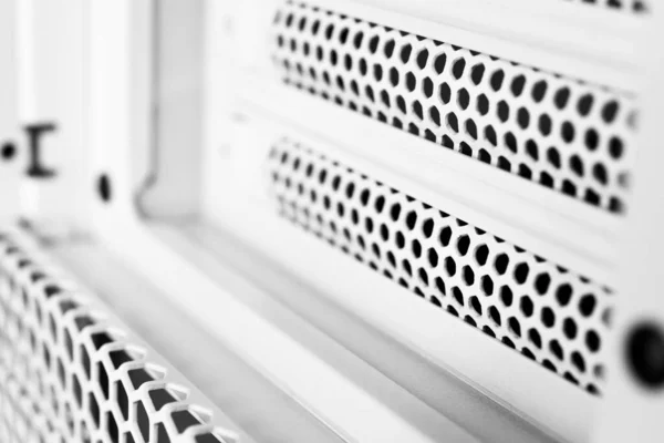 Horisontell Ventilationsgaller Luftventiler Metallkonstruktion — Stockfoto
