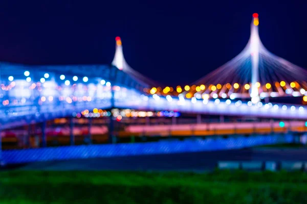 Ponte Pedonal Com Lanternas Destacando Pontes Panorama — Fotografia de Stock