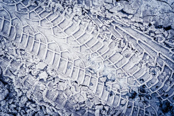 Několik Stop Pneumatik Sněhu Asfaltu — Stock fotografie
