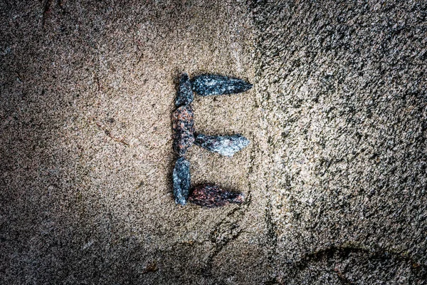 Latin Letter Paved Stones Rock View — Stock Photo, Image