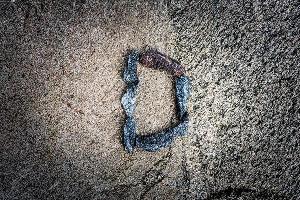 Latin Letter Paved Stones Rock View — Stock Photo, Image