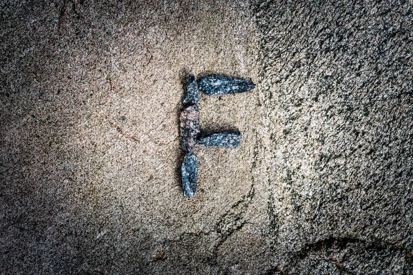 Latin Letter Paved Stones Rock View — Stock Photo, Image