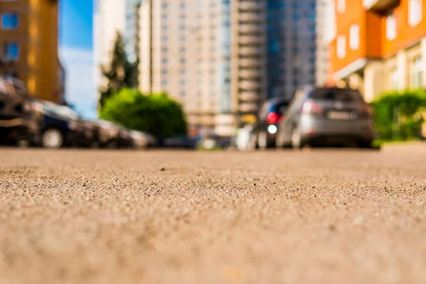 Asphalt Straßenbelag Ansicht Von Unten — Stockfoto