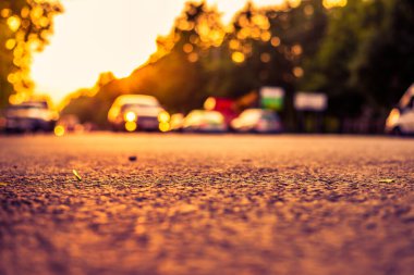 asphalt road surface, bottom view