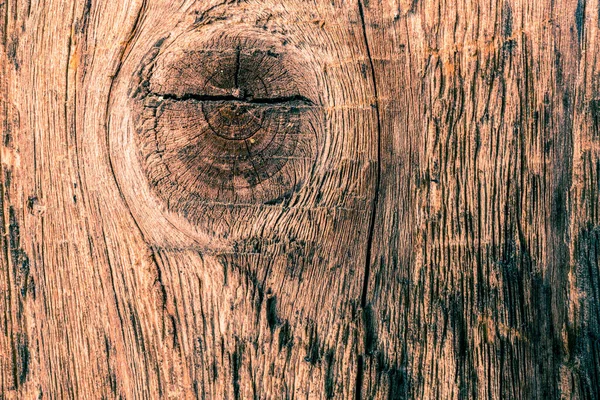 Vieux Mur Bois Avec Fissures Gros Noeud Vue Rapprochée — Photo