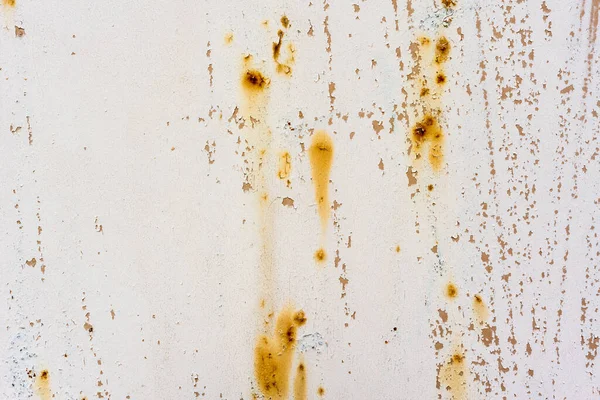 Background Rusty Metal Wall Covered Paint Peeling — Stock Photo, Image