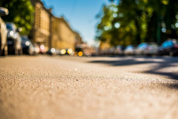 Clear Day Big City City Street Park View Fro — Foto de Stock