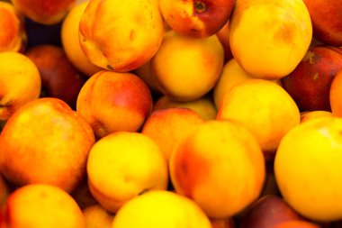 Şeftali, lezzetli meyve arka planı.