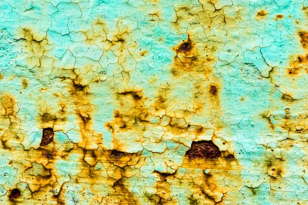 Rusty Crumbling Green Wall — Stock Photo, Image