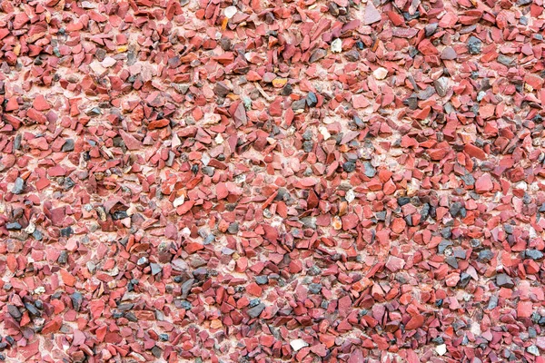 Wall Paved Small Red Stones —  Fotos de Stock