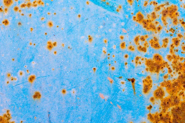 Rusty Crumbling Blue Steel Wall — Foto de Stock