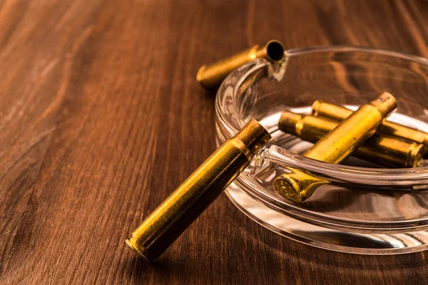 Smoking Kills Empty Casings Rifle Cigarette —  Fotos de Stock