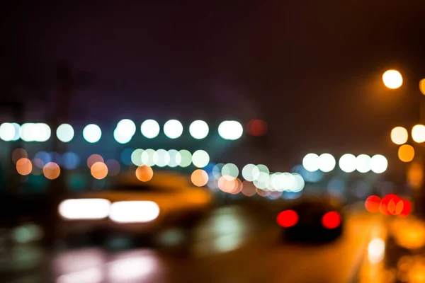 Cidade Industrial Noite Carros Vão Estrada — Fotografia de Stock