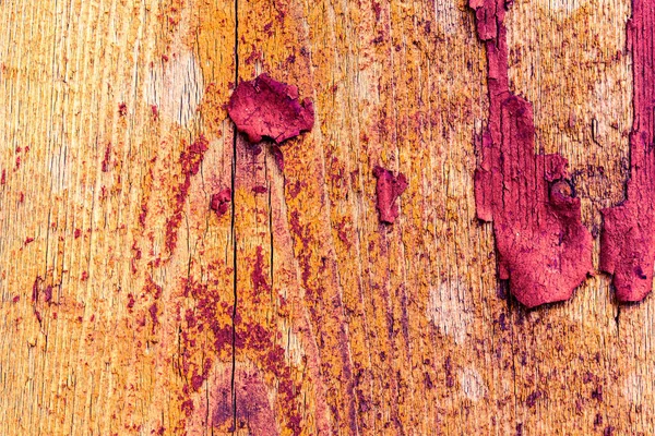 Rozbita Drewniana Ściana Popękaną Farbą — Zdjęcie stockowe