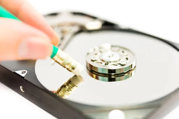 Ștergerea datelor de pe hard disk — Fotografie, imagine de stoc