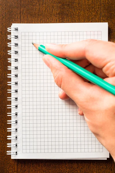 Written in the notebook — Stock Photo, Image