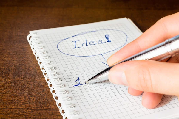 Write down an idea